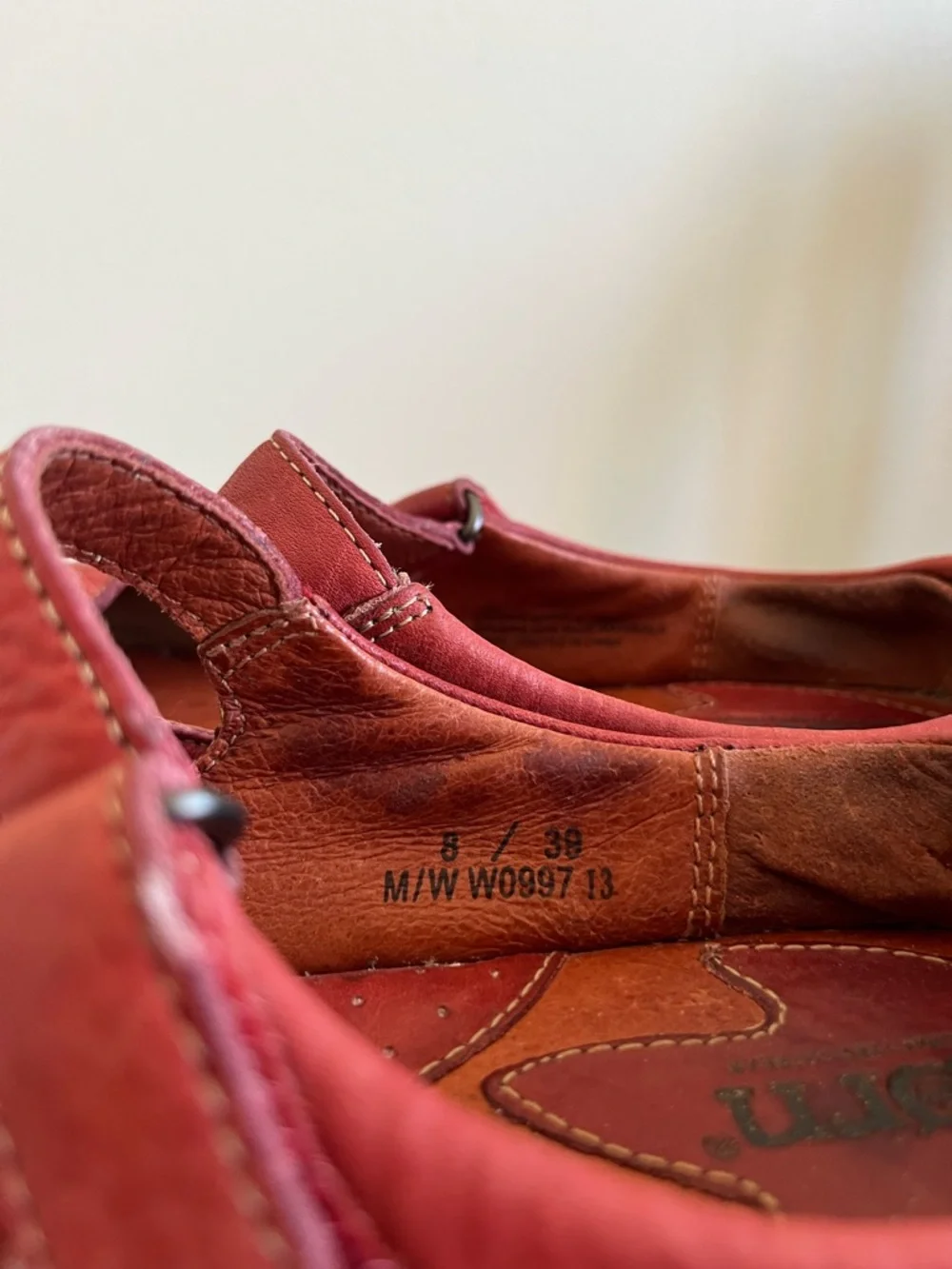Born Red Leather Mary Jane Flats - Picture 6 of 7